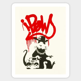 Banksy Gangsta Rat Art Sticker